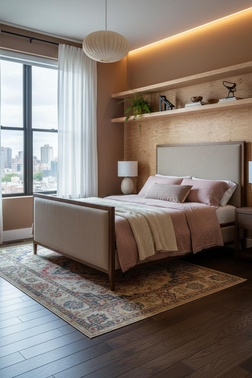 Mini Studio Apartment Bedroom Headboard