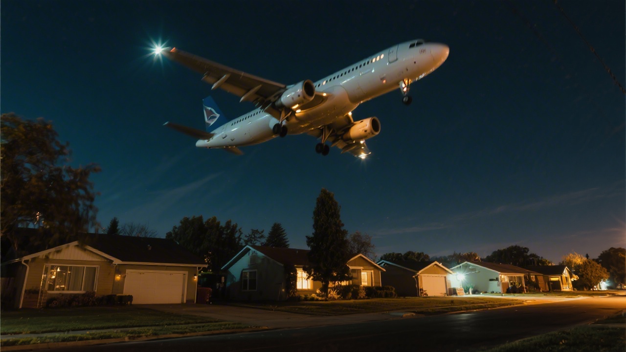 Airplane noise affecting sleep in neighborhoods near airports
