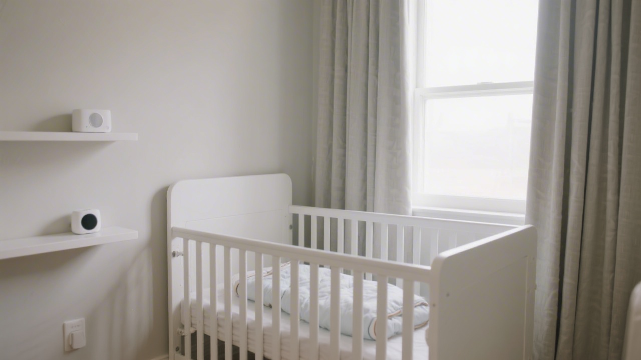 Minimalist nursery with essential baby sleep products