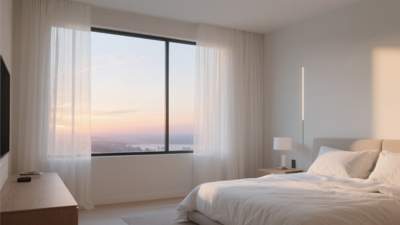 Bedroom window placement and sleep — east-facing window with soft morning light