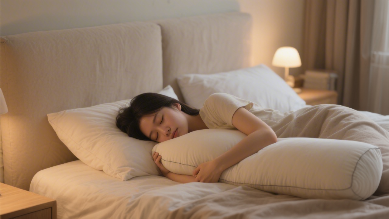 Body pillow for side sleepers hip and back alignment