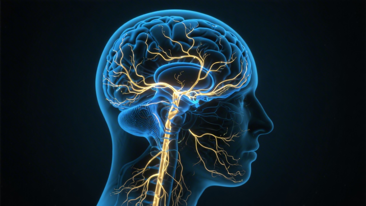 Brainstem sleep-wake neural circuitry anatomical illustration
