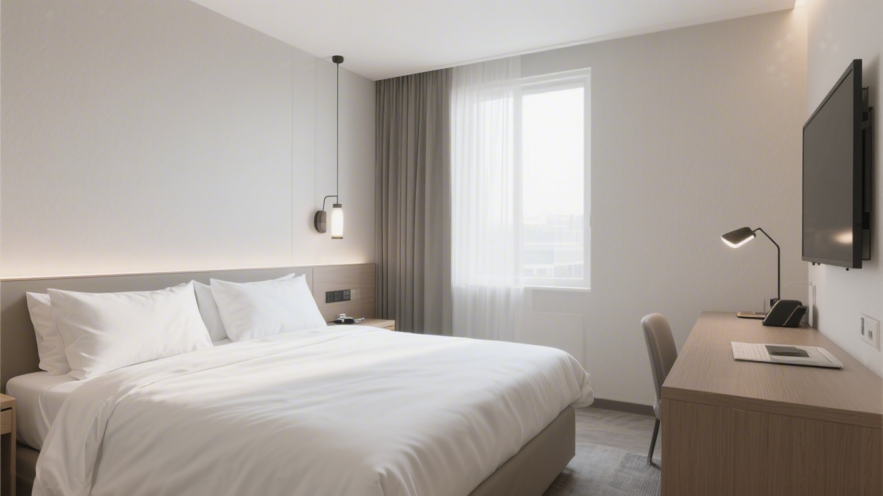 Courtyard by Marriott hotel bedroom mattress and bedding