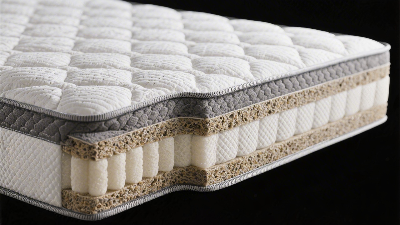 Cushion firm mattress with quilted top layer over firm support core