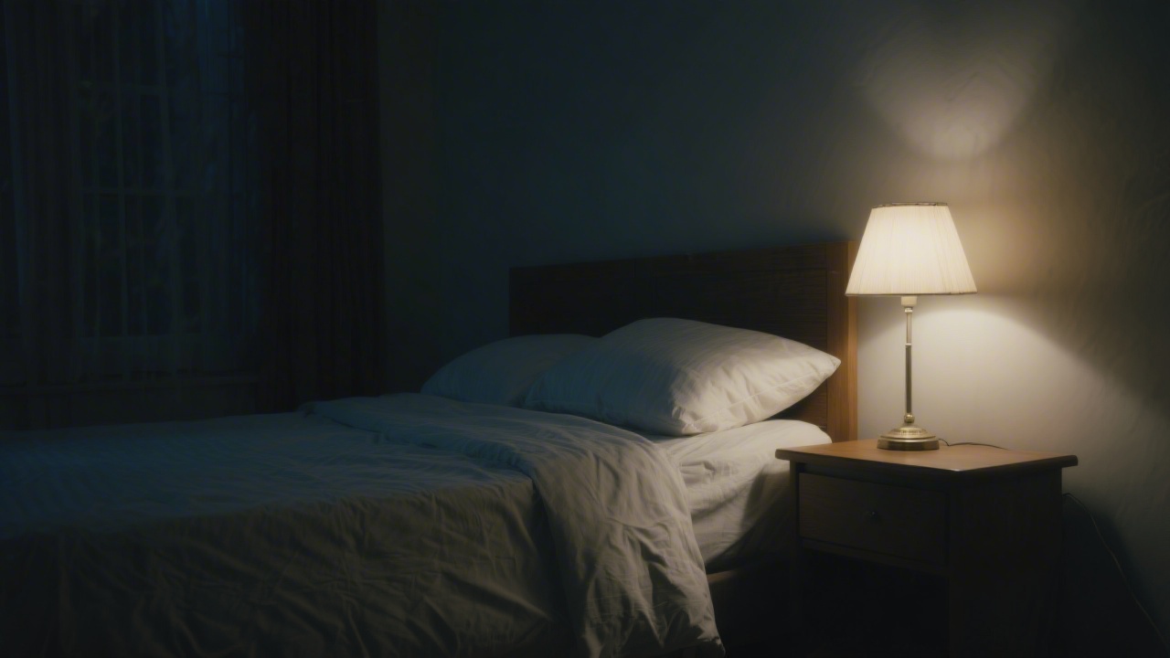 Quiet bedroom environment for managing grief-related sleep disruption