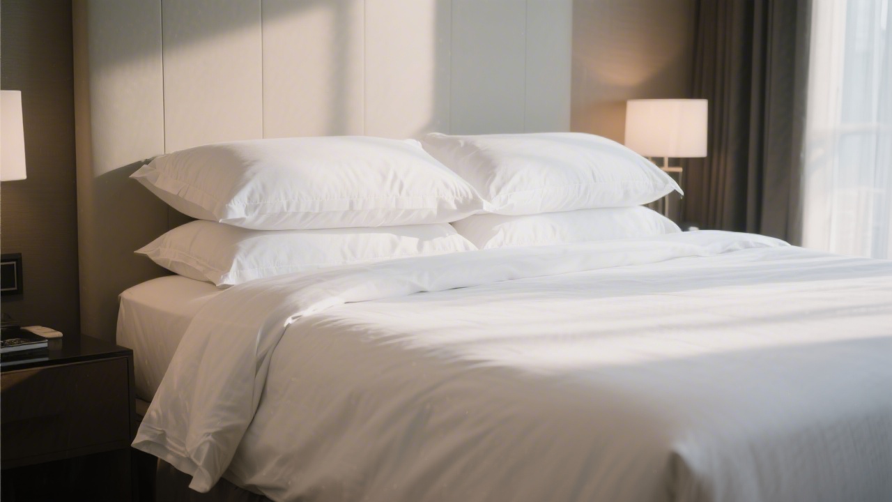 Hotel-style bed making with crisp white sheets and hospital corners