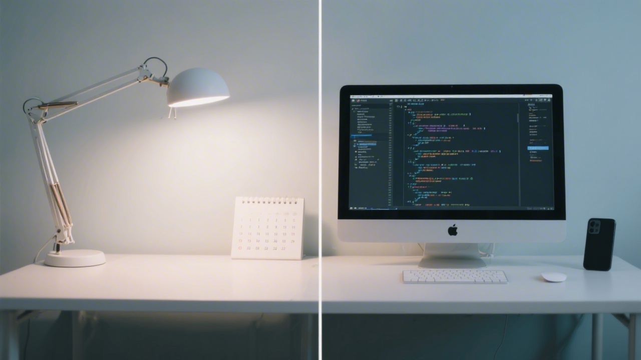 Split maker manager workspace representing two different schedule and sleep architectures