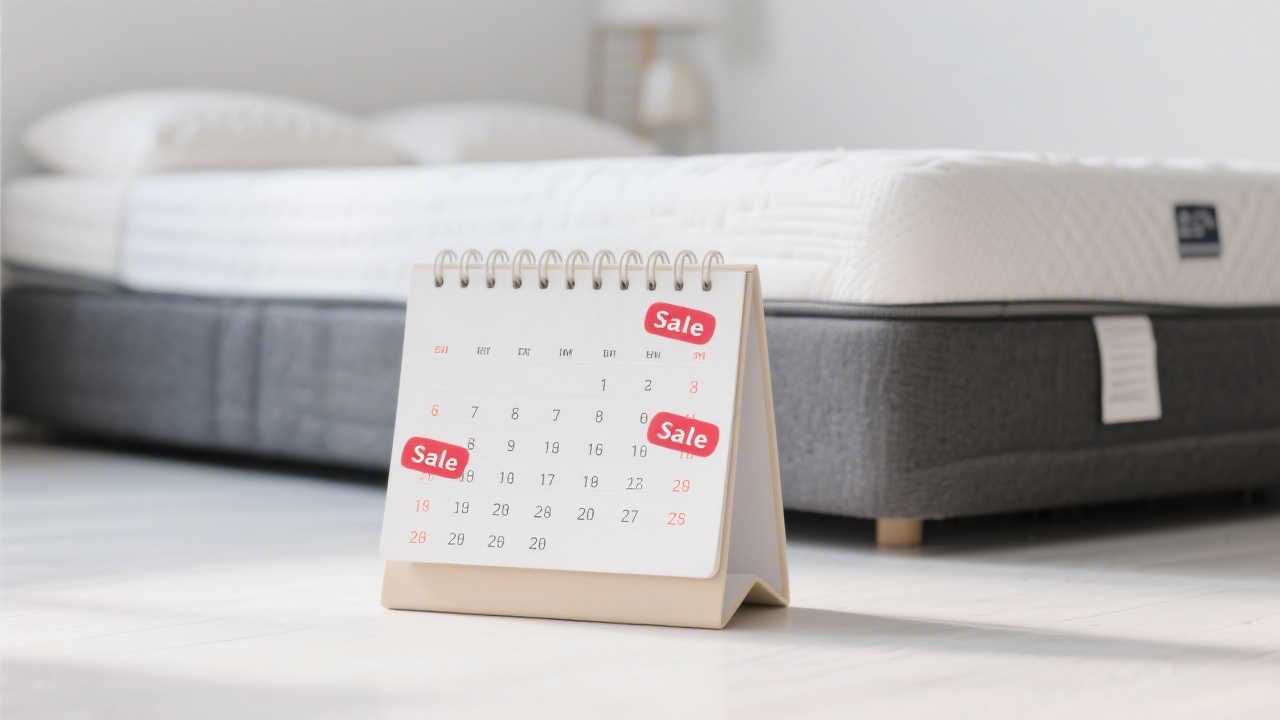 2026 mattress buying calendar showing optimal sale windows by month