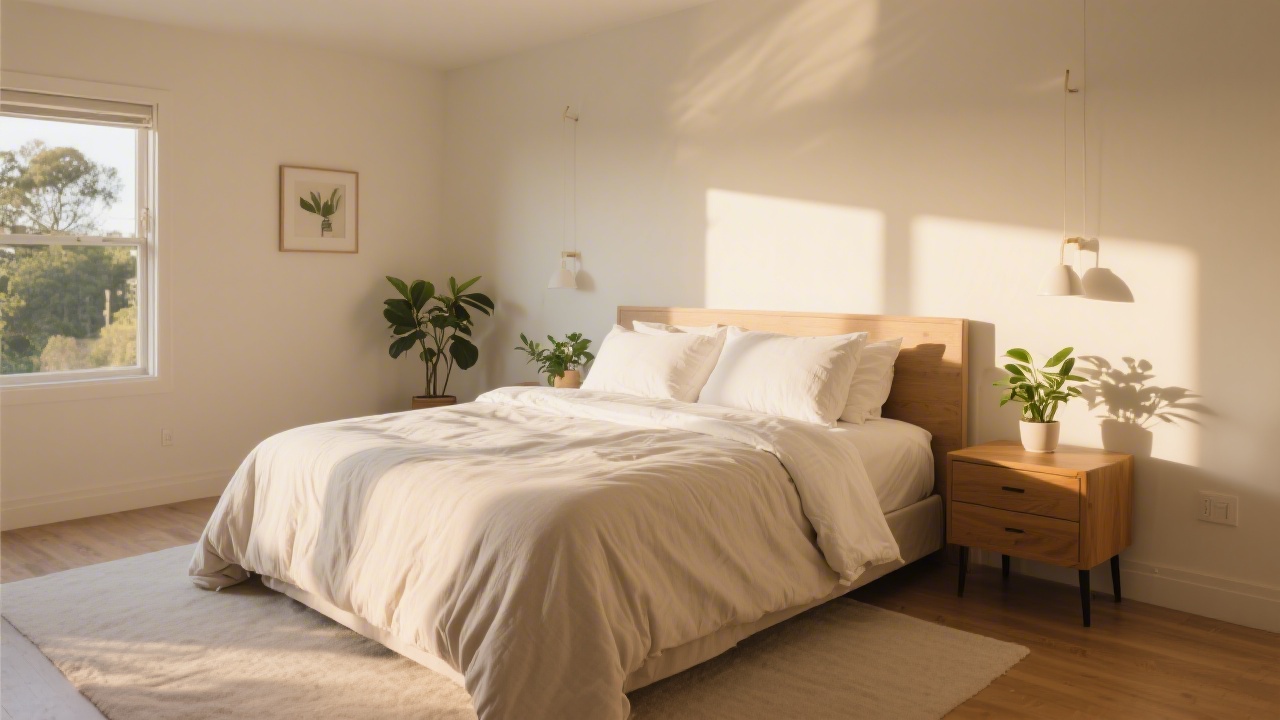 Spacious master bedroom with king bed — best mattress for empty nesters