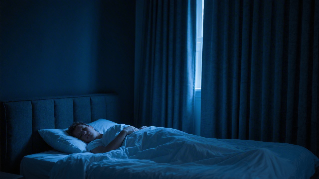 Dark bedroom with blackout curtains for daytime sleep — best mattress for night shift workers