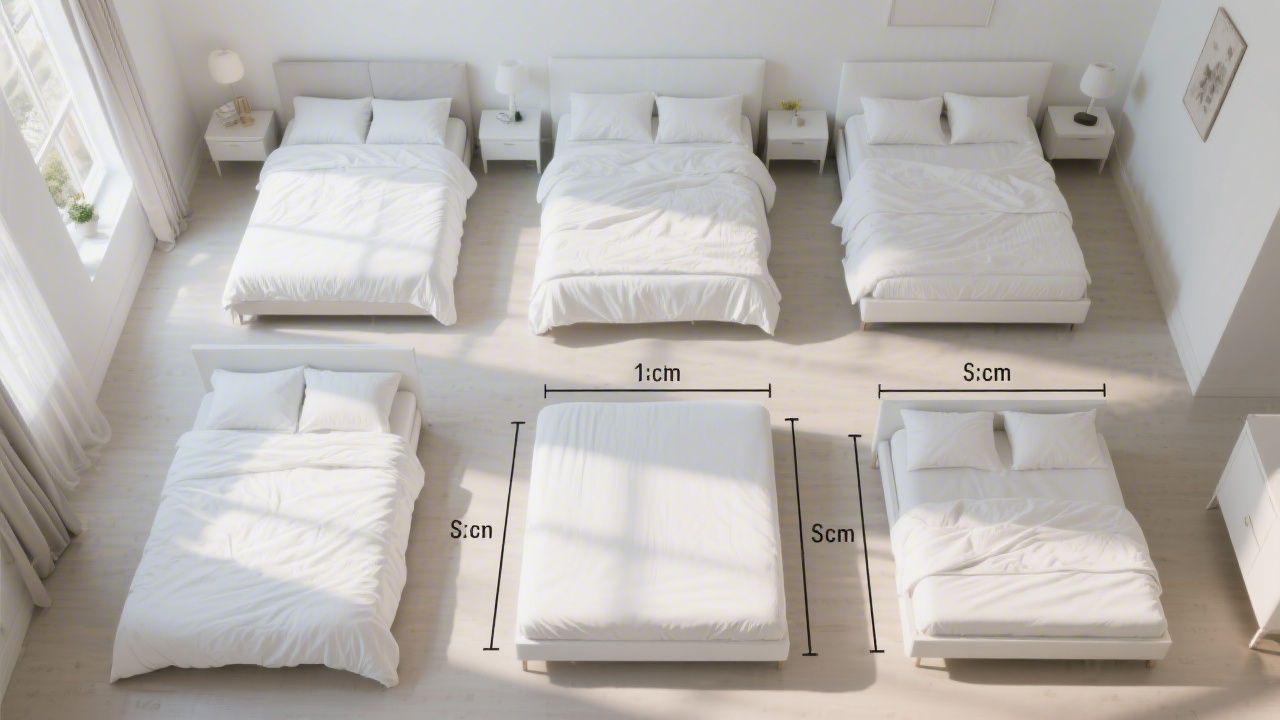 Mattress size decision guide comparison of bed sizes in bedroom