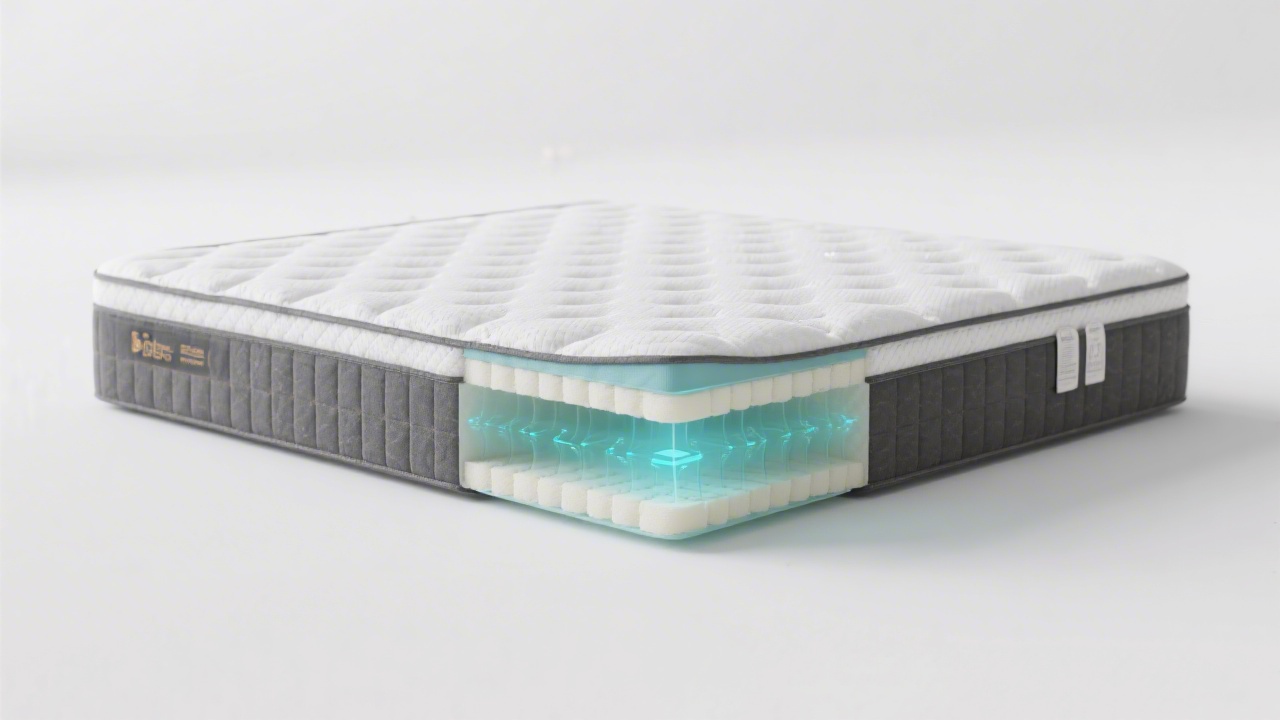 Mattress cross-section showing weight support zones and compression
