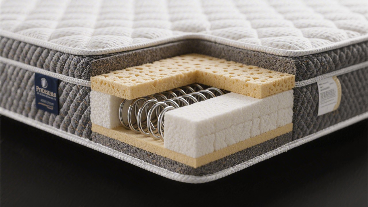 Medium firm mattress cross-section showing dual coil construction