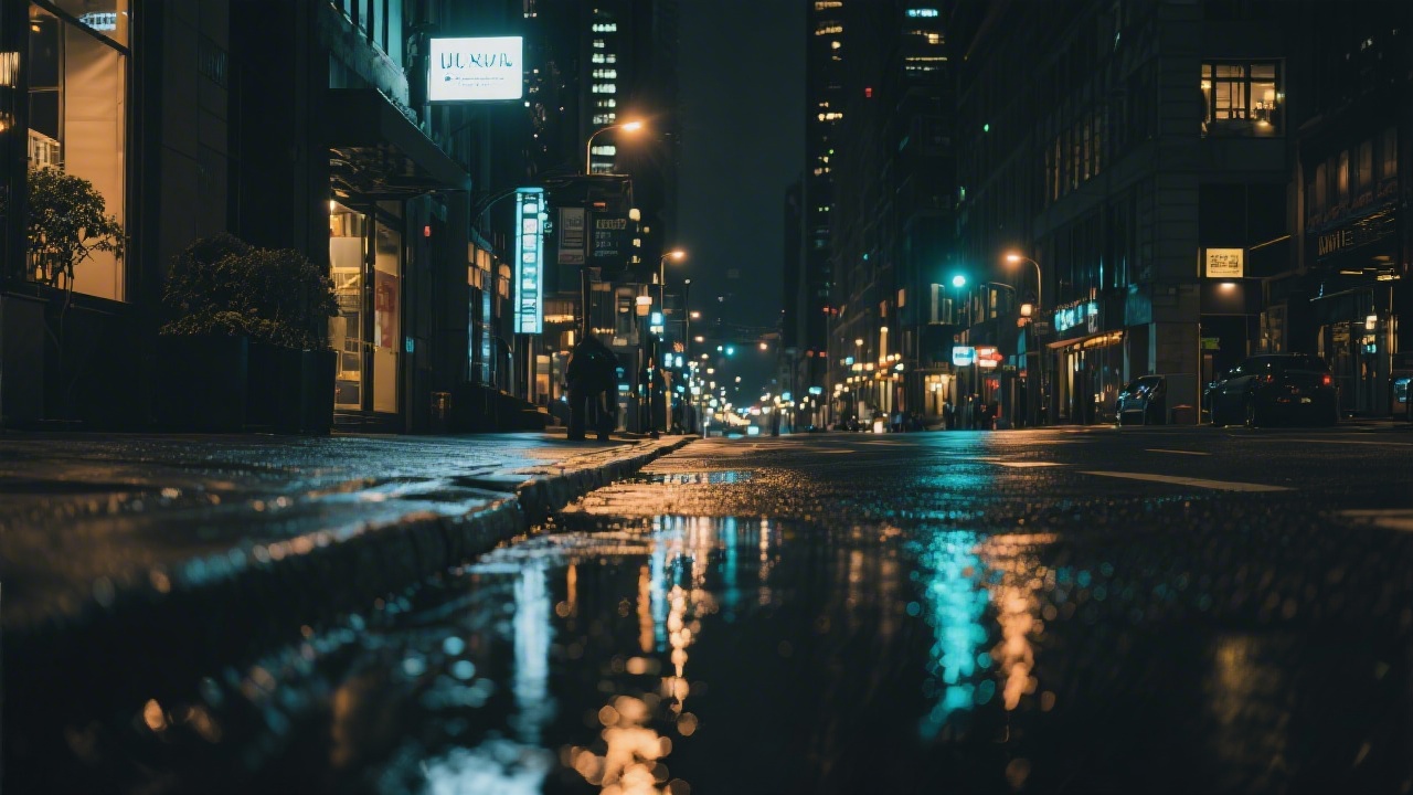 Night city lights representing artificial light as a cause of modern sleep deprivation