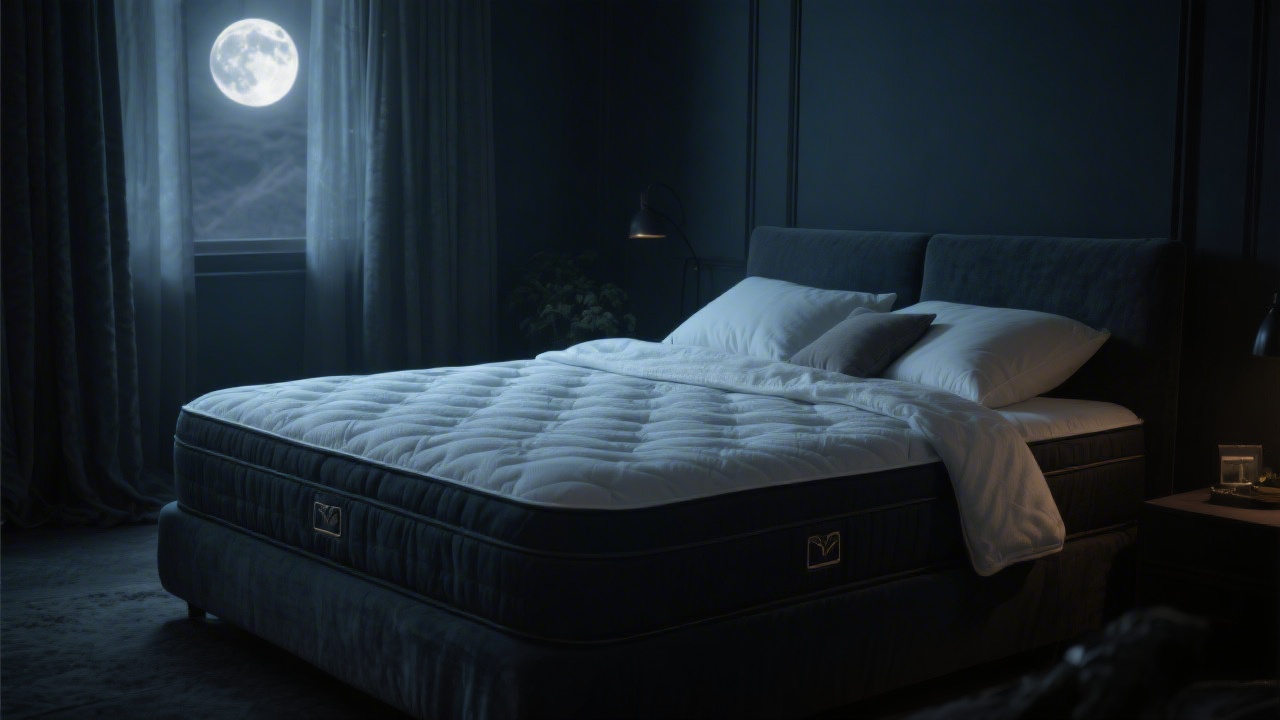 Person in deep N3 slow-wave sleep on a premium supportive mattress