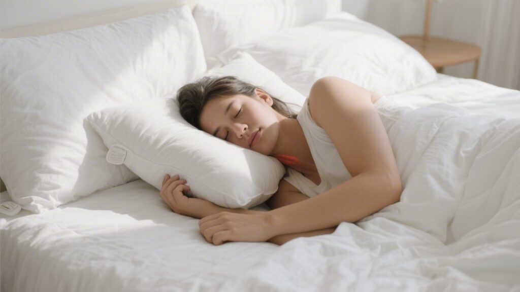 Supportive pillow for shoulder pain relief during sleep
