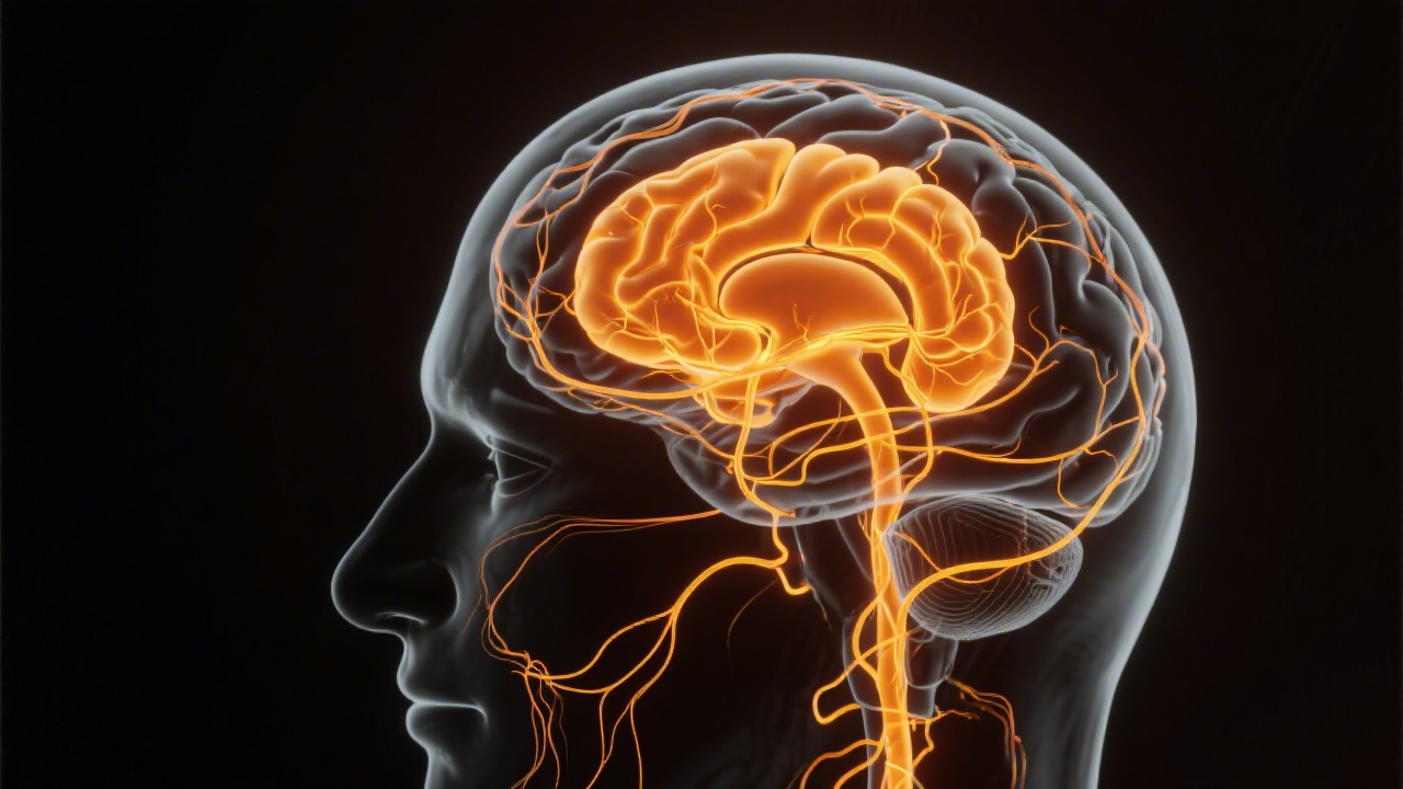 Prefrontal cortex highlighted in the human brain