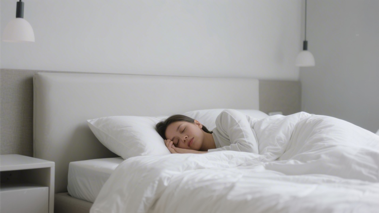 Person sleeping on right side illustrating position and potential issues