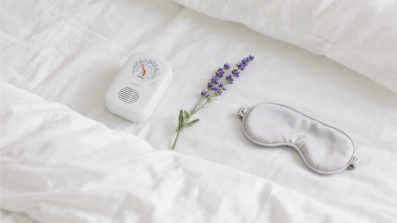 Complete sleep environment optimization checklist items arranged on clean surface