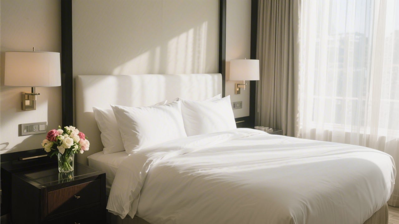 Elegant bedroom with white linen for wedding registry mattress guide