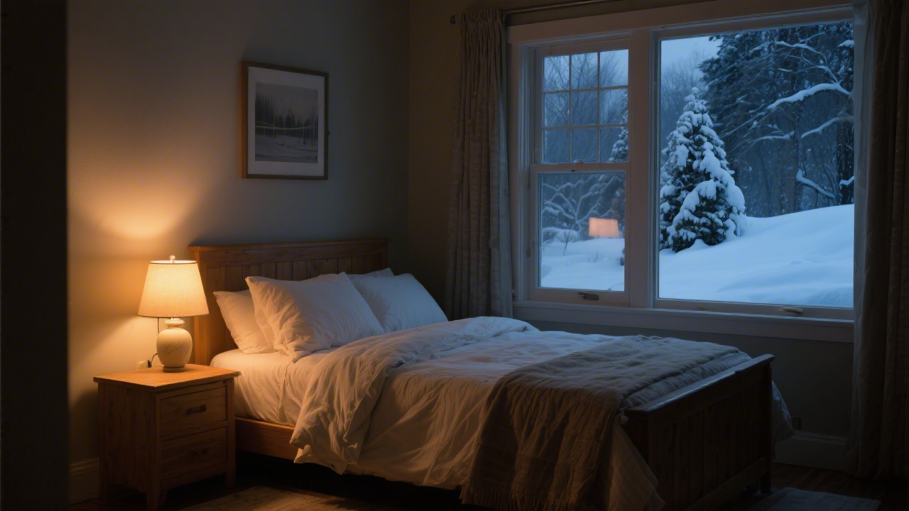 Cozy guest bedroom setup for holiday travel sleep