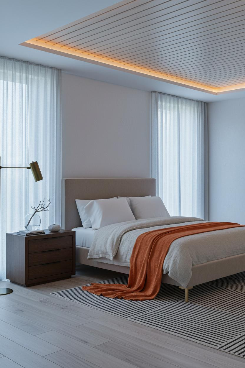Modern Coastal Bedroom Japandi Natural Light