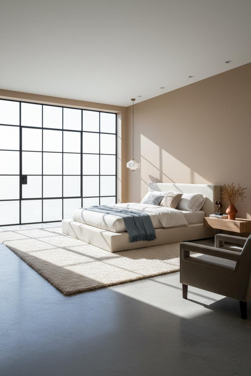 Modern Luxury Bedroom Art Deco Window Design