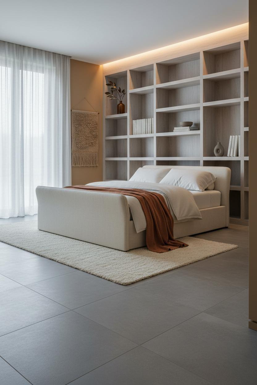 Modern Luxury Bedroom Built In Shelving Master Suite