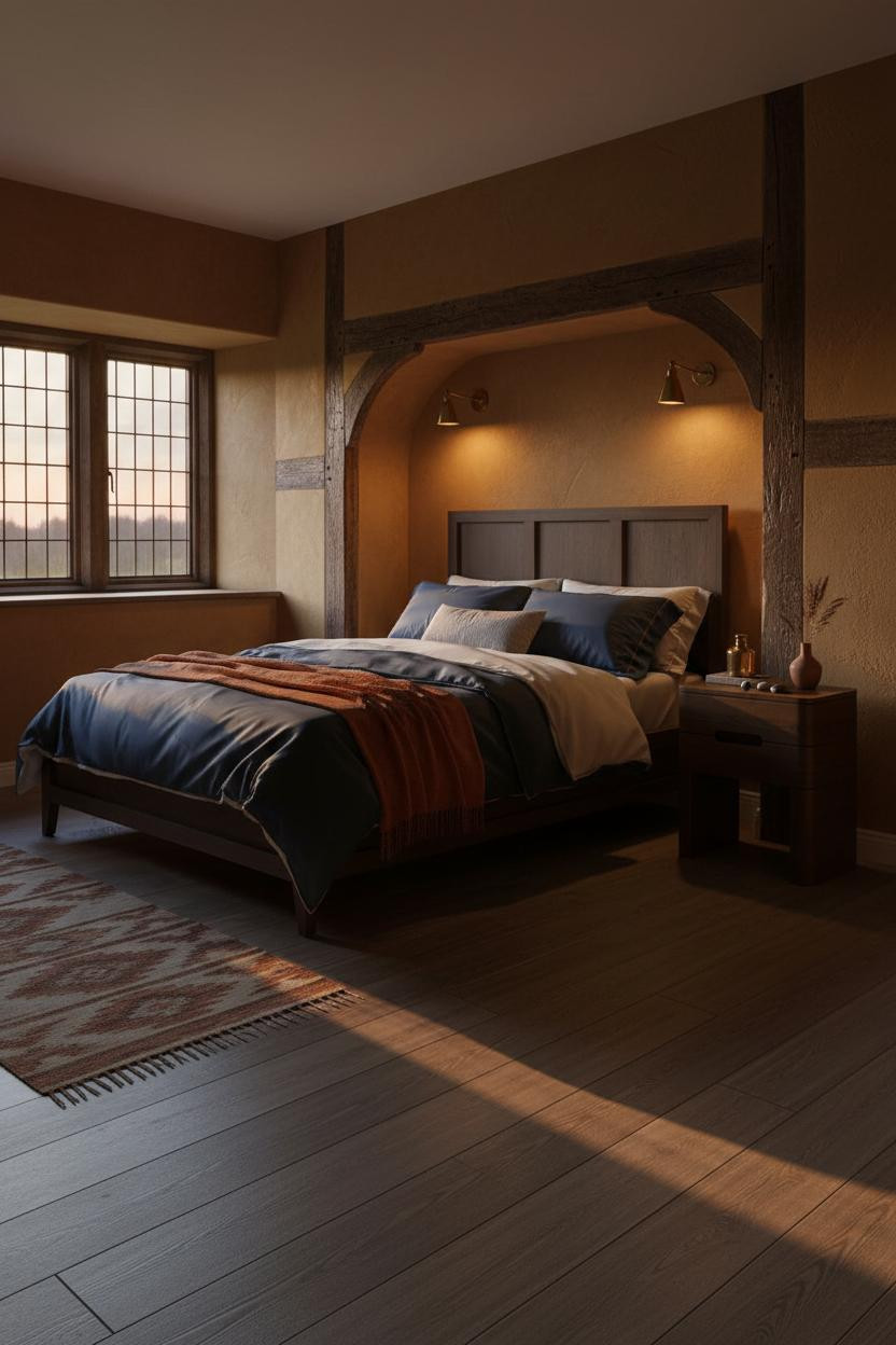 Moody Cottage Bedroom Dark Cottagecore Design
