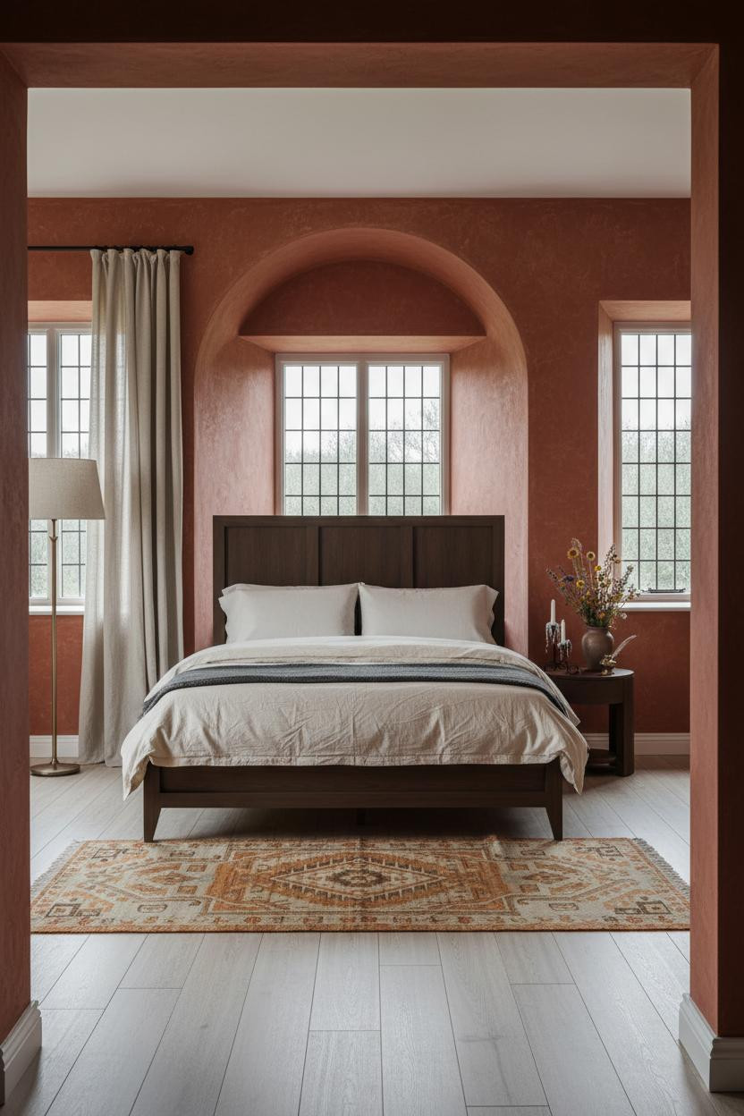 Moody Cottage Bedroom Plaster Niche