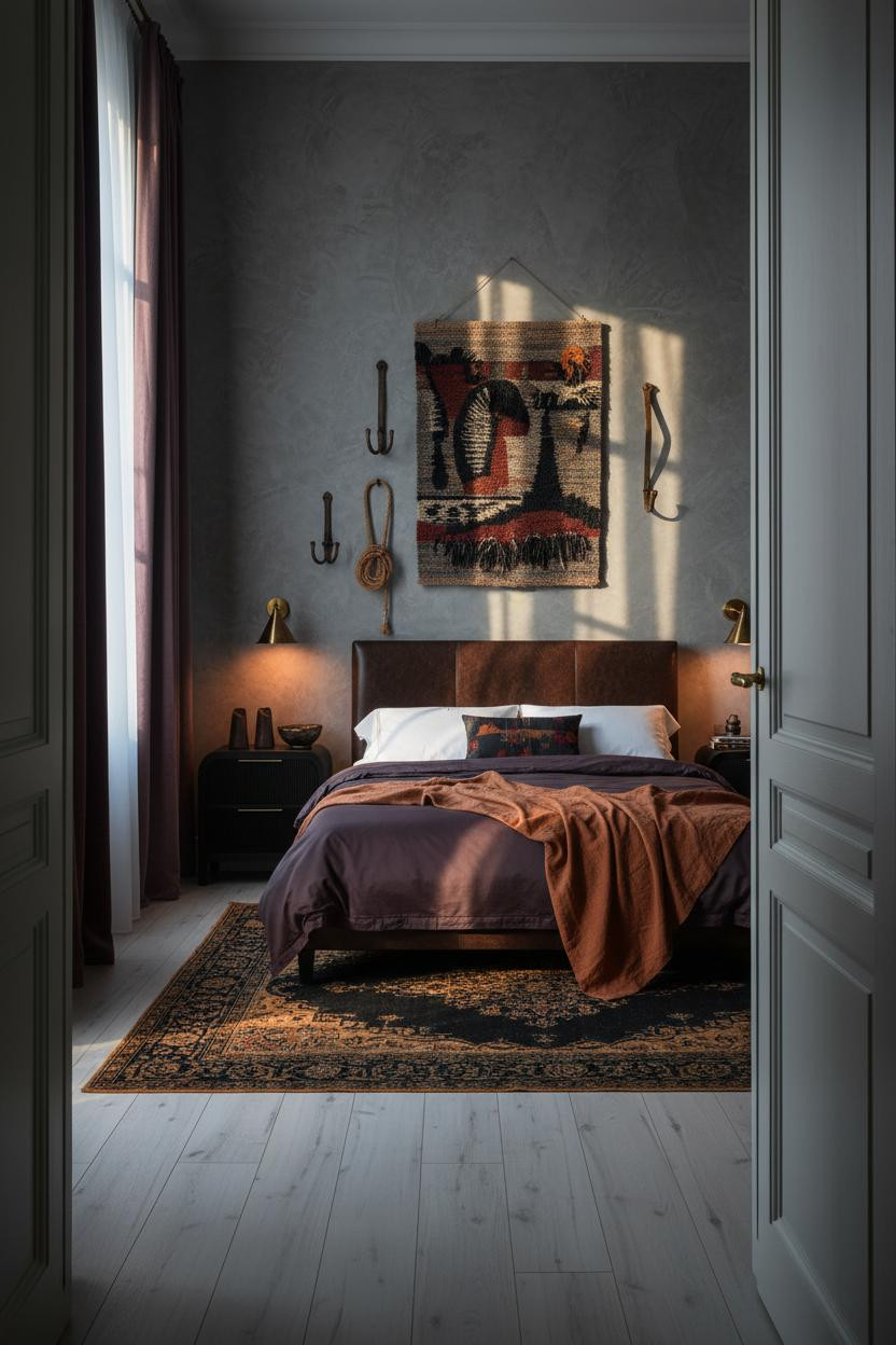 Moody Maximalist Bedroom Dark Eclectic Decor