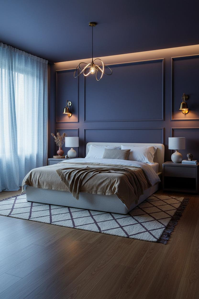 Moody Purple Bedroom Eggplant Plum Dado