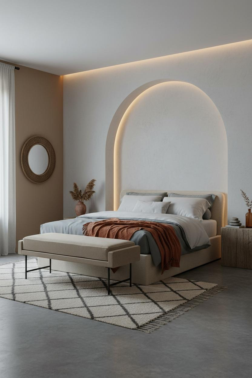 Nautical Bedroom Alcove Whitewashed Coastal