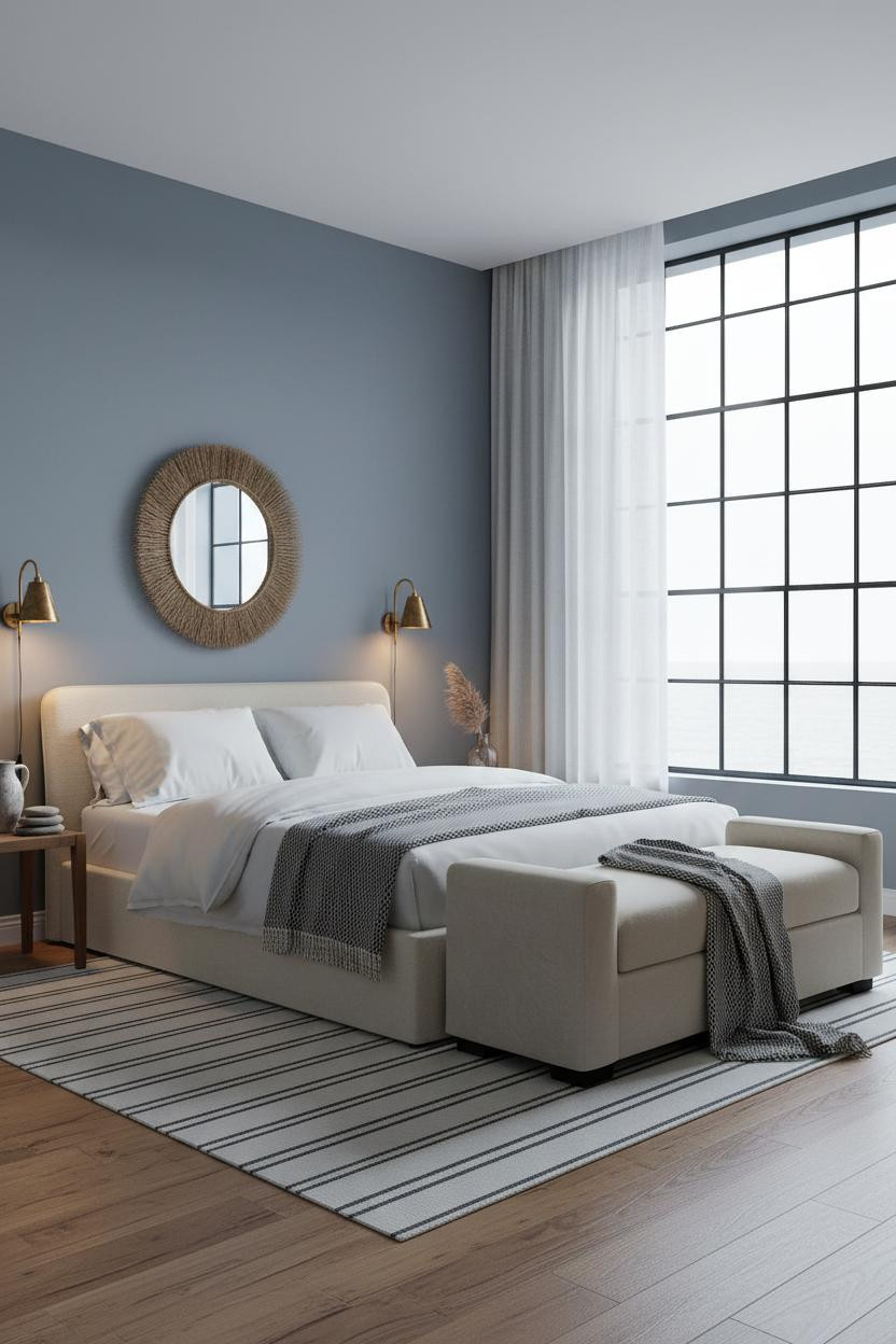 Nautical Bedroom Steel Window Coastal