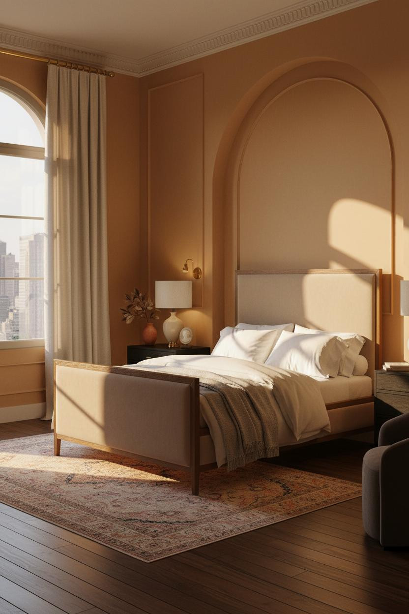 Neo Classical Bedroom Arched Alcove Luxury