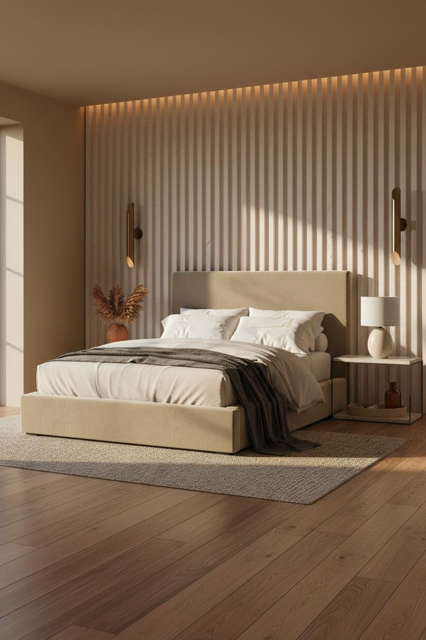 Neutral Bedroom Warm Ivory Natural Light