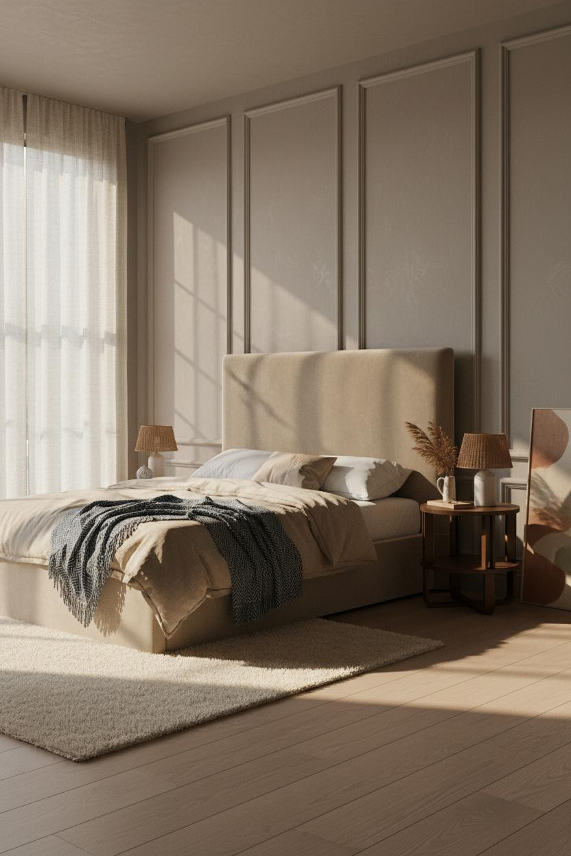 Neutral Bedroom Japandi Morning Light