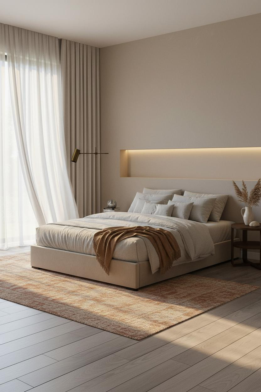 Neutral Bedroom Japandi Natural Materials