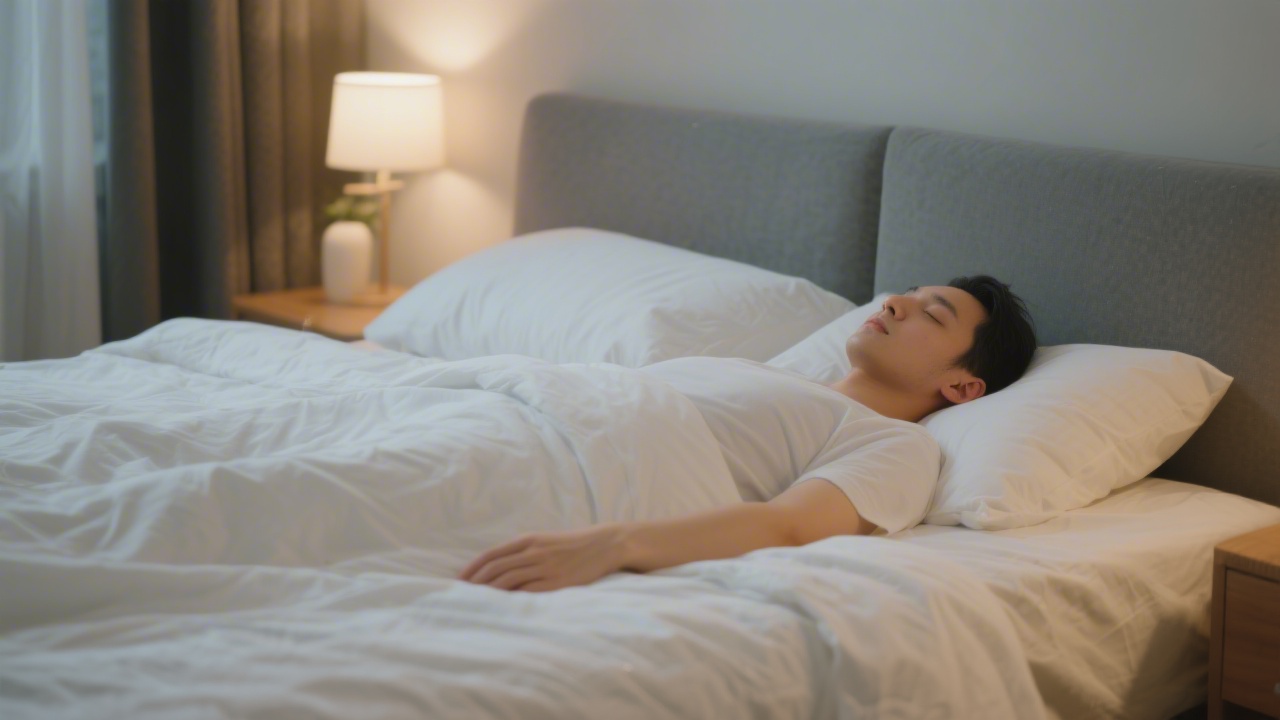 Proper neutral spine sleeping position on a supportive mattress