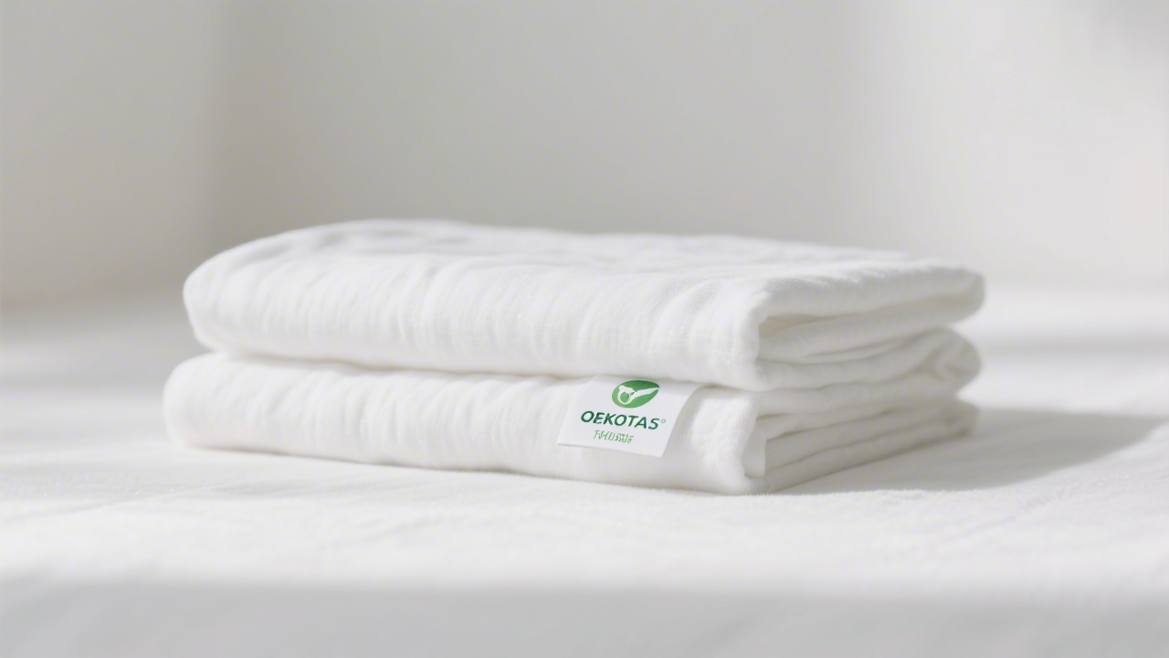 OEKO-TEX certified bedding sheets with label