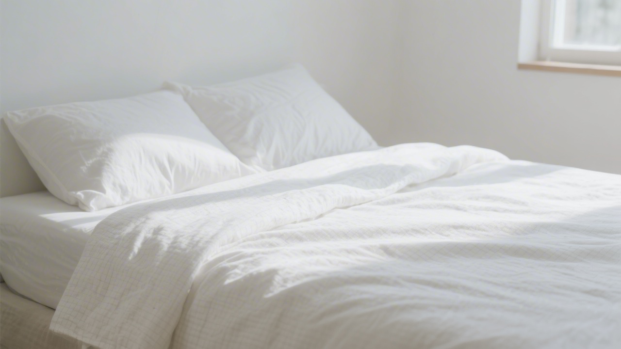 GOTS certified organic cotton sheets on a neatly made bed