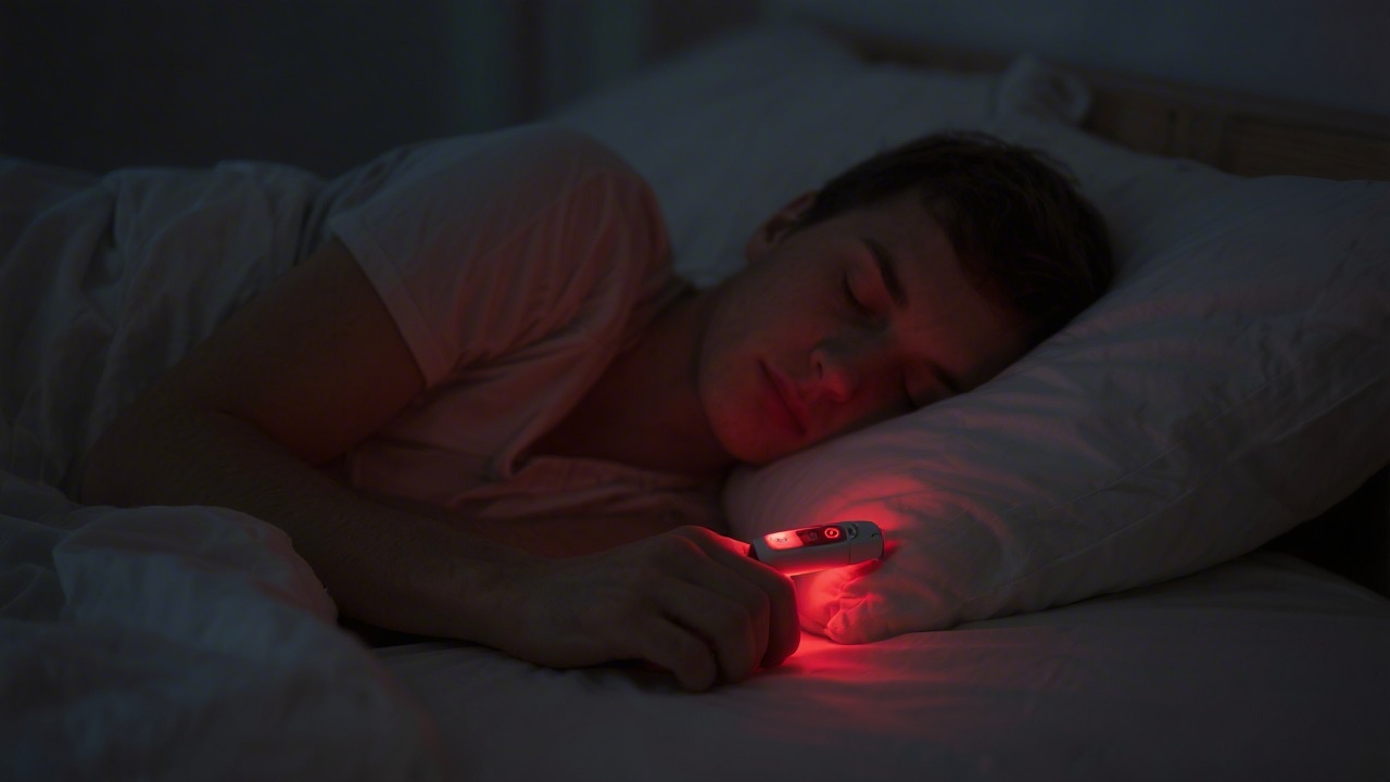 Pulse oximeter monitoring oxygen saturation during sleep