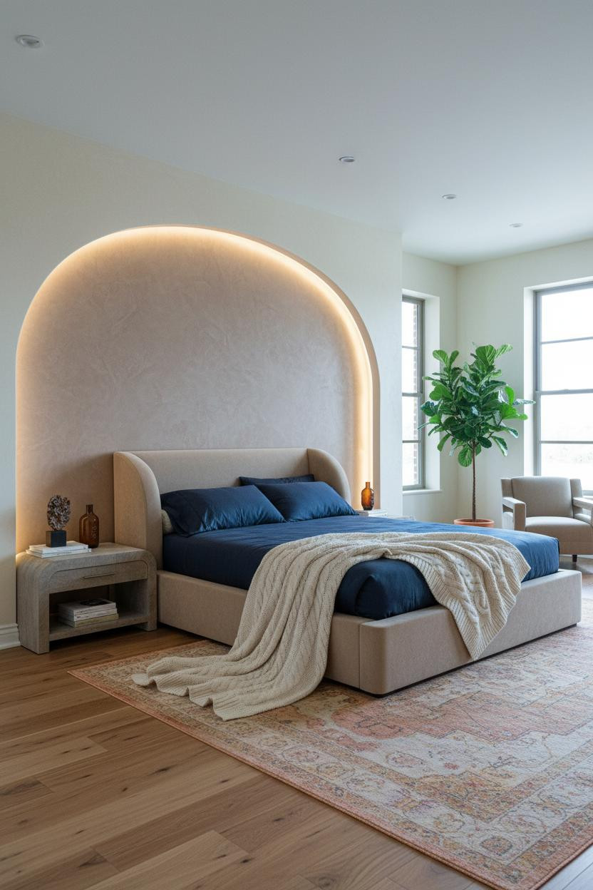 Parents Bedroom Arched Niche Design