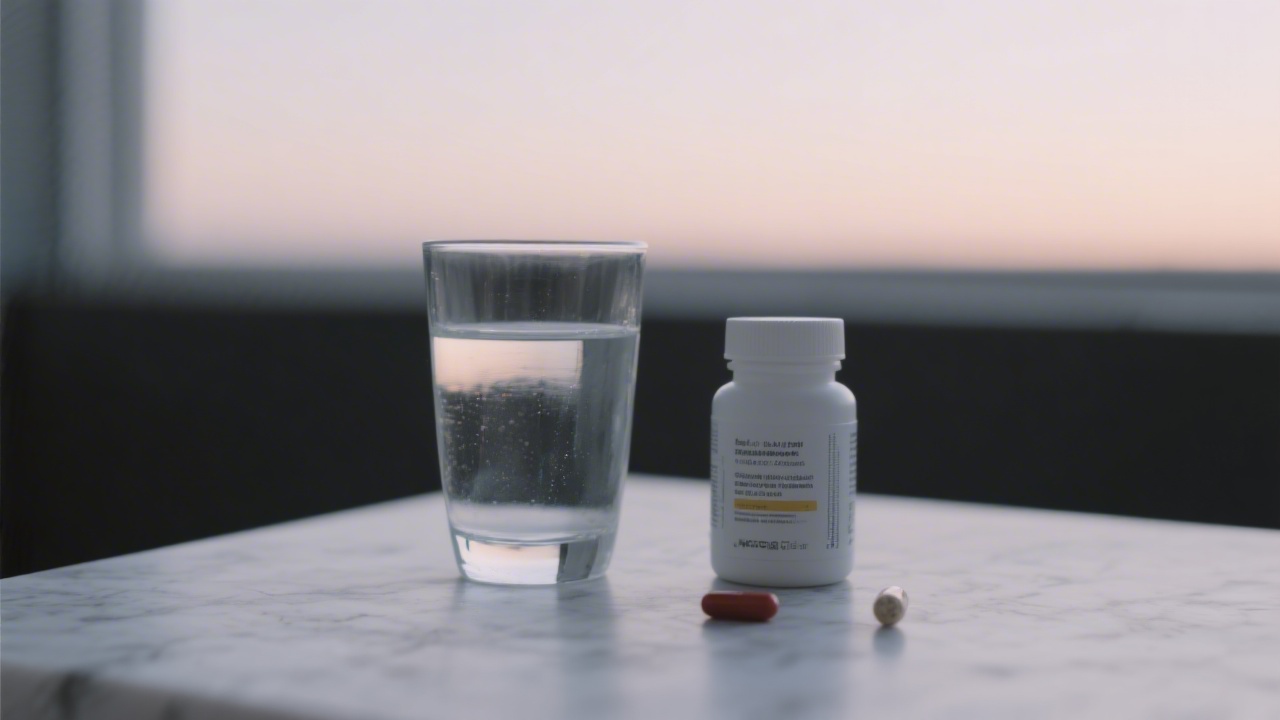 Phosphatidylserine supplement bottle on marble surface representing cortisol and sleep research