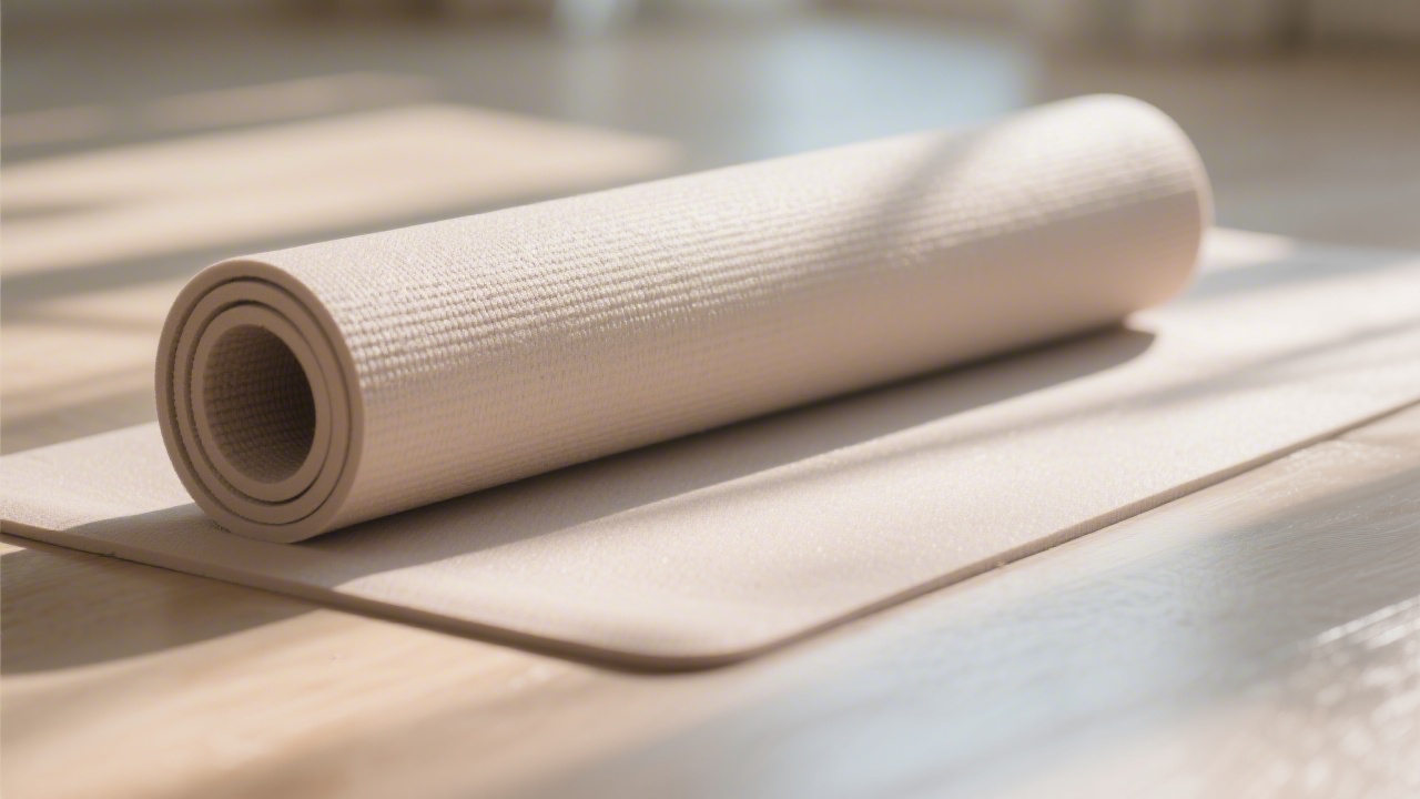 Yoga mat in serene environment representing the connection between body practice and sleep quality
