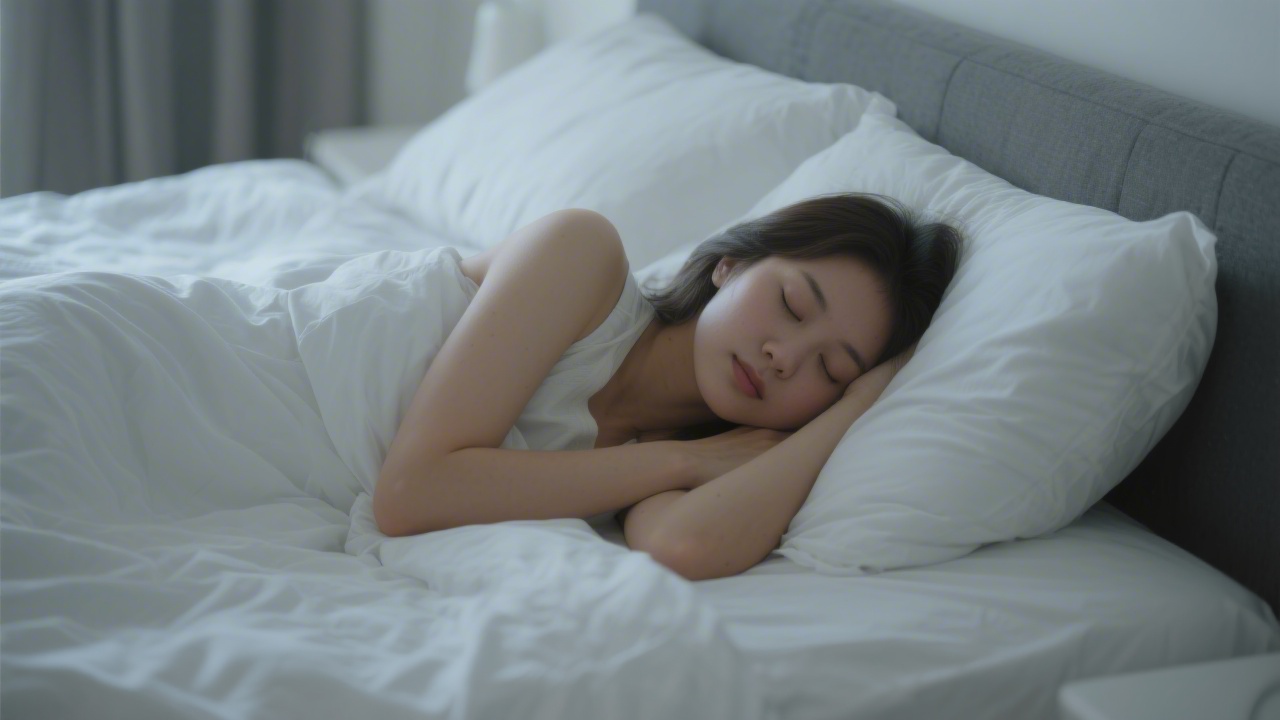 Person sleeping on their side practicing positional therapy for snoring