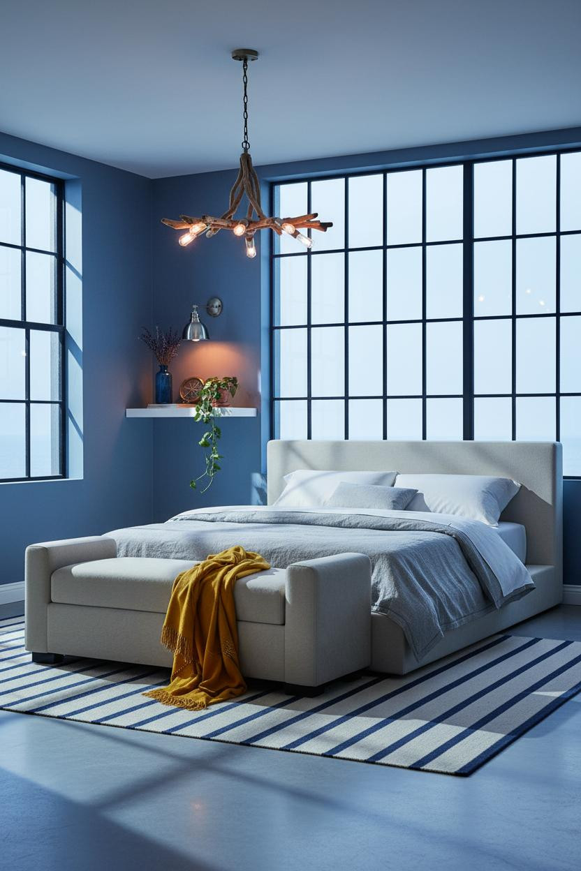 Preppy Coastal Bedroom Crittall Window
