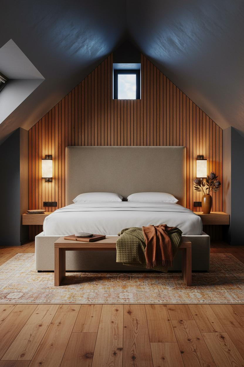 Primary Bedroom Attic Rustic Design