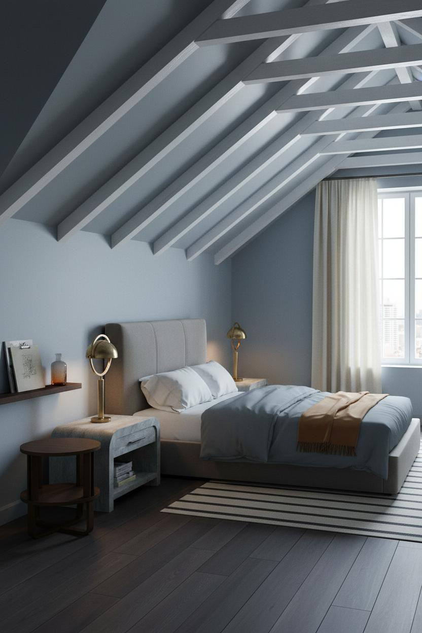 Primary Bedroom Attic Vaulted Ceiling