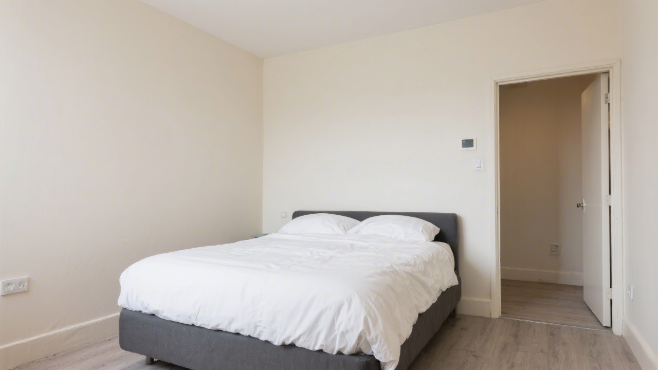 Clean rental property bedroom with durable mattress ready for tenants